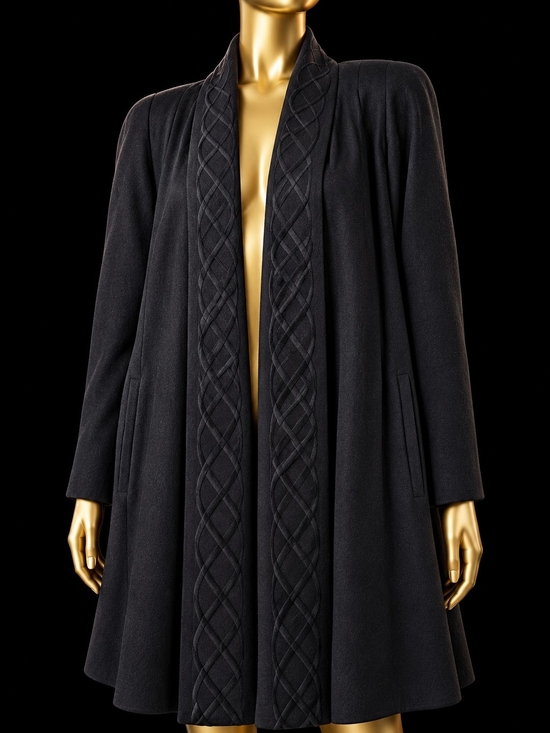 Alorna Jackets & Blazers - Vintage 80s ALORNA 100% Wool Cape Coat Braided Trim Avant Garde M/L